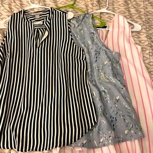 Three dress shirt tank tops.